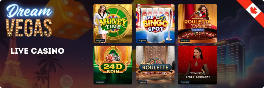 Dream Vegas Live Casino Games