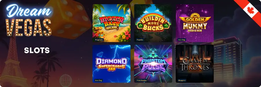 Dream Vegas Casino Slots Selection